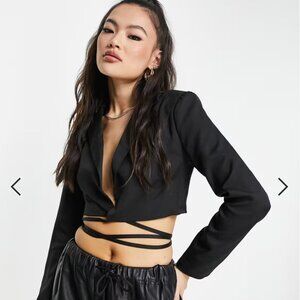ASOS Cropped Blazer with Ties